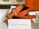 AAA Grade Hermes Reversible Orange And Black Leather Belt - Brushed Gold H Buckle (2)_th.jpg